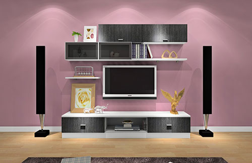 吊柜组合而成的电视背景墙，好多朋友都借鉴了！