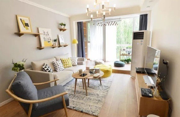 68㎡北欧日式混搭一居室，原木色小家真舒服，收藏了！