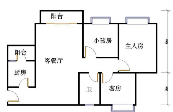 雅致纯净100㎡两居室的现代简约装修