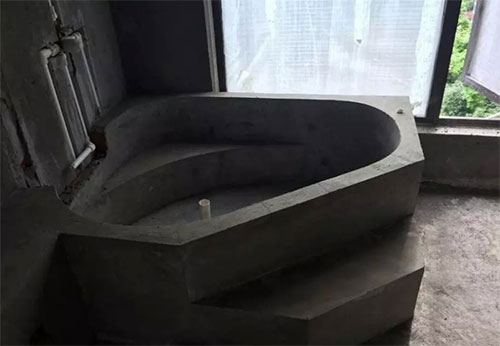 用砖砌浴缸